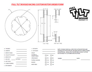 Custom 2pc Bolt Together Rotor Ring Order Form