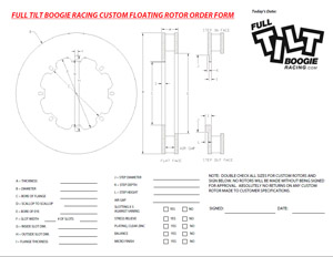 Custom Floating Rotor Ring Order Form