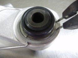 Spread retaining ring with external retaining ring pliers and remove. CROSS-AXIS JOINT RETAINING RING REMOVAL